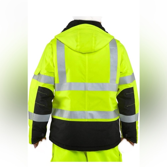 Carhartt Men's High-Vis Waterproof Loose Fit Class 3 Jacket - Picture 5 of 14